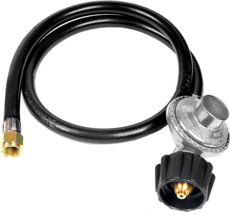 GrillAce Gas Grill Regulator and Hose,Propane Hose with Regulator Replacement for Weber, Blackstone, Nexgrill, Fire Pit, Most LP Gas Grills (3ft) - Image 1